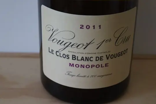2011 Vougeot 1° Cru "Le Clos Blanc de Vougeot" - Domaine de
