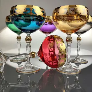 SECOLOVENTESIMO - Champagne glazen (6) - Barok - .999 (24