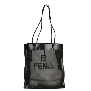 Fendi - Shopper in rete e pelle - Schoudertas