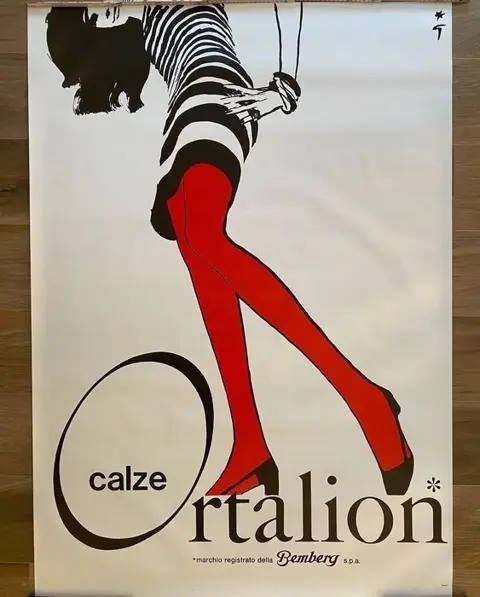 René Gruau - Calze Ortalion - Jaren 1980