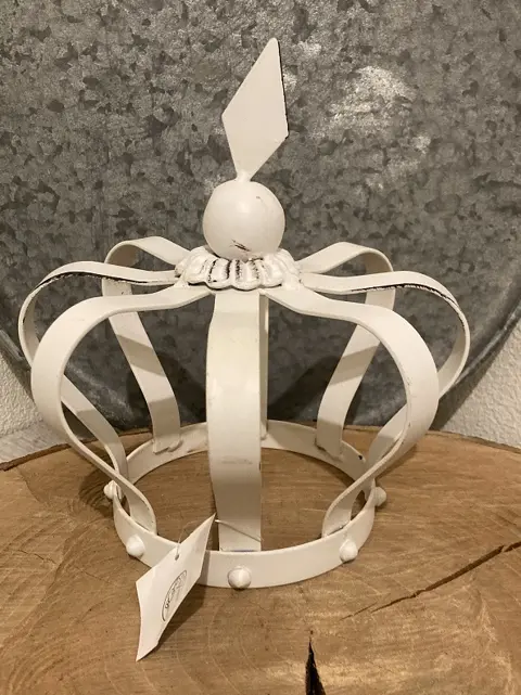 GIETIJZEREN KROON CREME 23 cm NIEUW