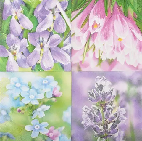 PAPIEREN SERVETTEN BLOEMEN 33X33 CM