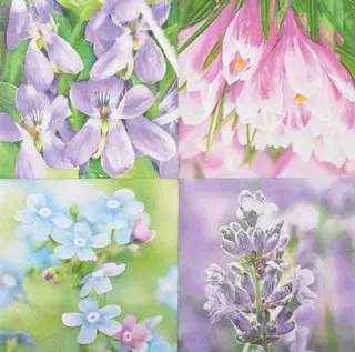 PAPIEREN SERVETTEN BLOEMEN 33X33 CM