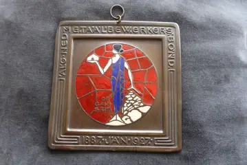 Art Nouveau plaquette Jan Eisenloeffel Alg. Ned.