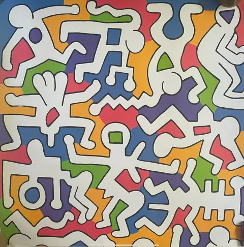 Keith Haring - Backdrop ( Size XXL ) - Jaren 1990