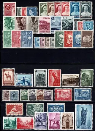België 1953/1954 - 2 complete years, very good quality. Quote: €735 - COB 908/960