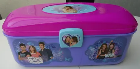 DISNEY VIOLETTE BEAUTYCASE OPBERG BOX NIEUW.