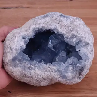 AAA+++ Grote Natuurlijke Celestiet Geode - 180×140×110 mm -