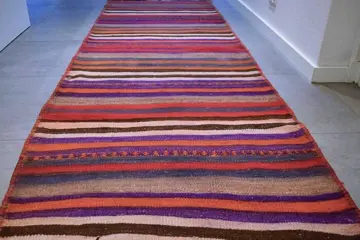 Striped tribal kelim - Vloerkleed - 310 cm - 105 cm
