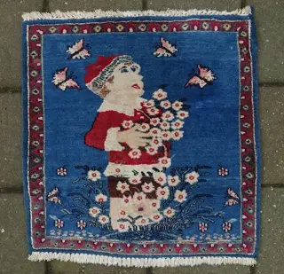 Gabbeh - Figuurlijk wandtapijt - 71 cm - 71 cm