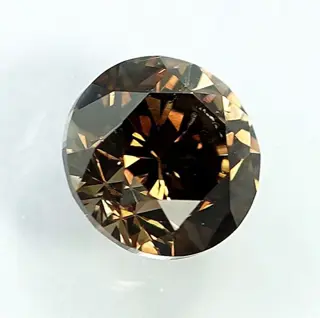 Diamant - 0.50 ct - Briljant - Natural Fancy Orangy