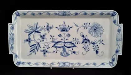 Meissen - Uienpatroon Exclusief koningscake bord ca. 29x15