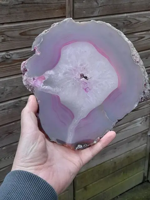 XXL agaat schijf Geslepen - 19×1.5×18 cm - 1.07 kg