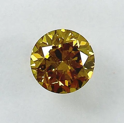 Diamant - 0.32 ct - Briljant - Natural Fancy Deep Orangy