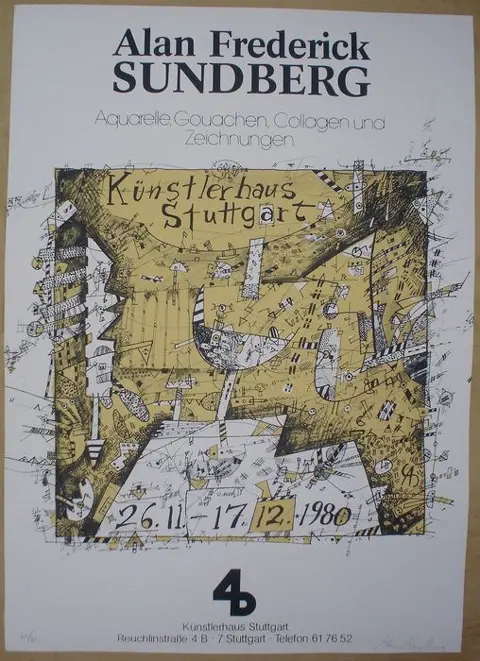 Alan Frederick Sundberg - EXHIBITION Poster, orginal signed