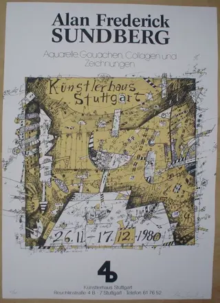 Alan Frederick Sundberg - EXHIBITION Poster, orginal signed