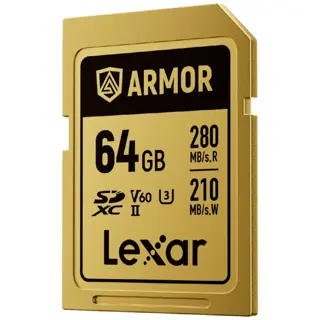 Lexar SDXC Pro Gold Series ARMOR UHS-II 64GB V60