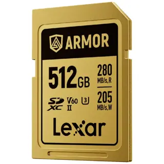 Lexar SDXC Pro Gold Series ARMOR UHS-II 512GB V60