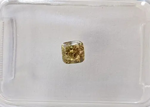 Diamant - 0.37 ct - Cushion - Elegant diep grijsachtig