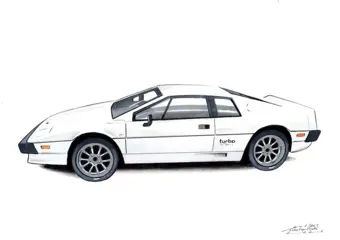 Afbeelding/illustratie - Lotus Esprit Turbo - Dessin