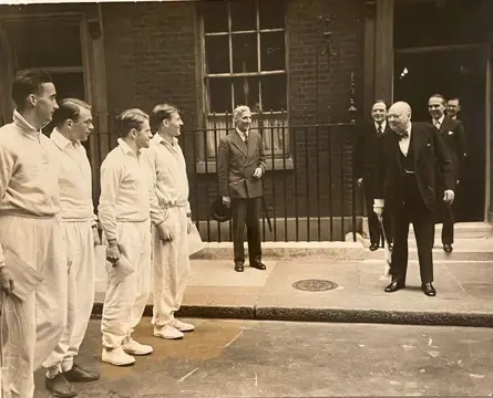 Reuter Photo - Premier Winston Churchill sends off 'Save