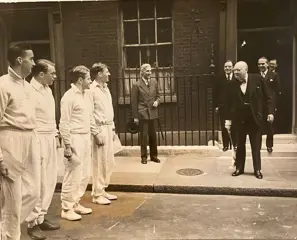 Reuter Photo - Premier Winston Churchill sends off 'Save