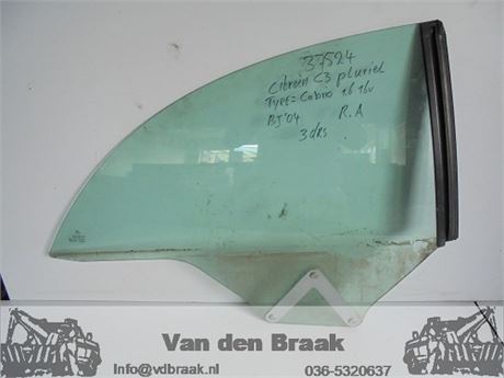 Citroen C3 Pluriel 2003-2010 Zijruit rechtsachter