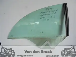 Citroen C3 Pluriel 2003-2010 Zijruit rechtsachter