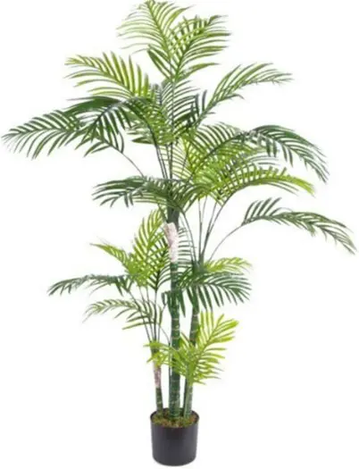 Kunstplanten, kunstriet, rieten parasols, bamboe meubelen