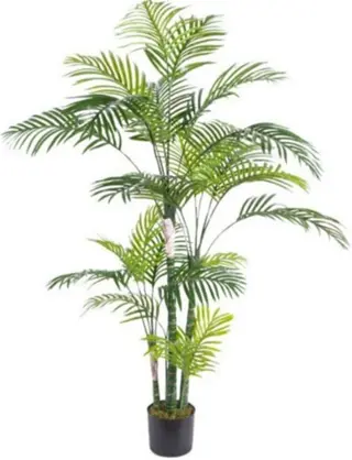 Kunstplanten, kunstriet, rieten parasols, bamboe meubelen