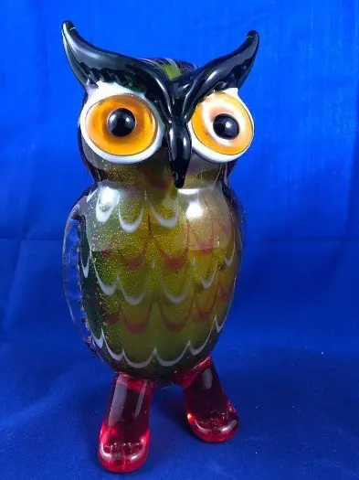 Uil , uil van glas , glazen beelden ,glassculptuur , kado