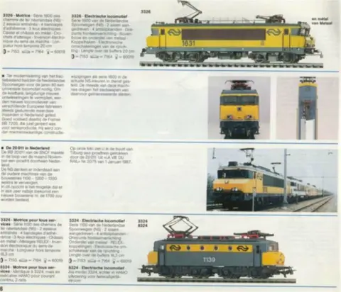 Marklin assortiment folder voor Benelux 1987-88