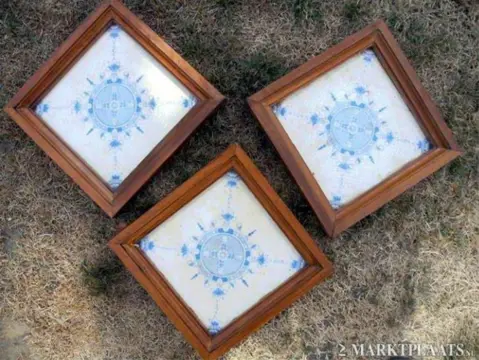 3 oude tegelwandbordjes