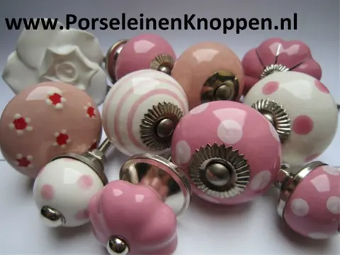 Pink Lady deurknopjes, kastknopjes, deurknopje, kastknopje