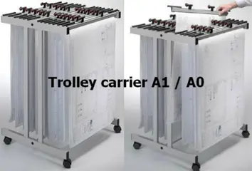 Vistaplan Trolley Carrier A0 A1 tekeningen ophangen