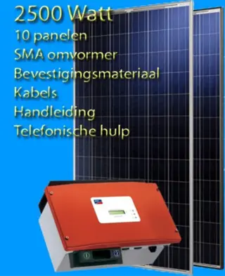 Aanbieding: Set zonnepanelen 2500 Watt
