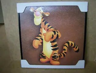 Tijgertje schilderij bruin