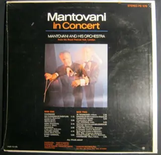 LP Mantovani in concert ,1970,USA pers,London PS578,NIEUW