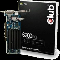 Club3D GeForce 6200, 128MB DDR, TV-Out, DVI-I, VGA, PCI