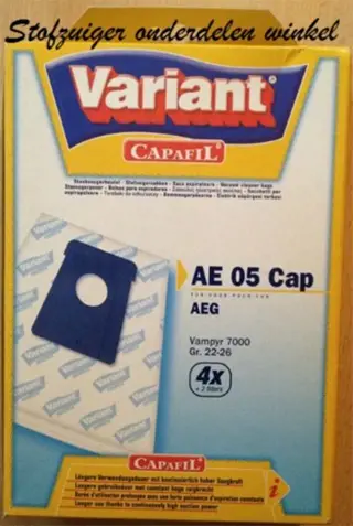 Variant ae 05 cap AEG stofzuigerzakken