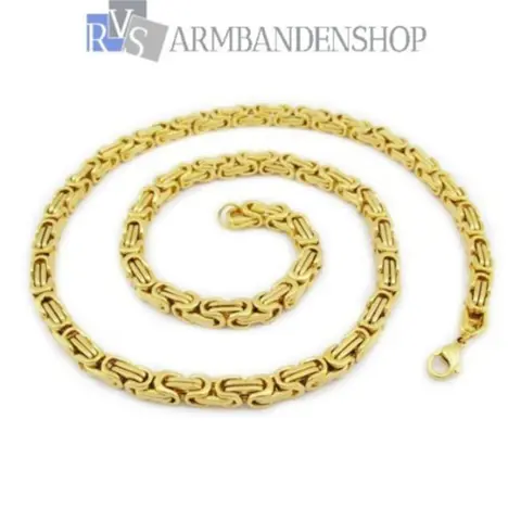 Div gouden rvs koningsschakel kettingen stalen sieraden