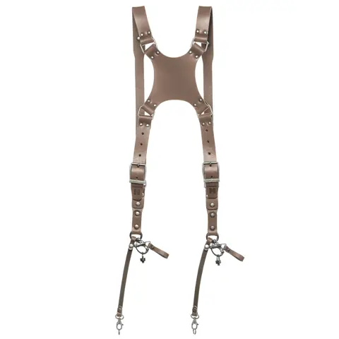 The Hantler Dual camera harness Warm Taupe L/XL