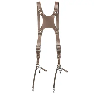 The Hantler Dual camera harness Warm Taupe L/XL