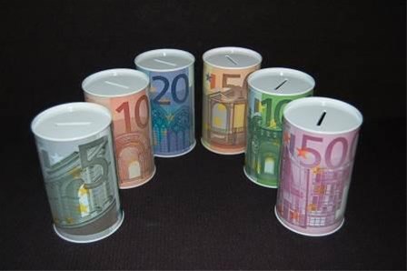 Spaarpotten van blik