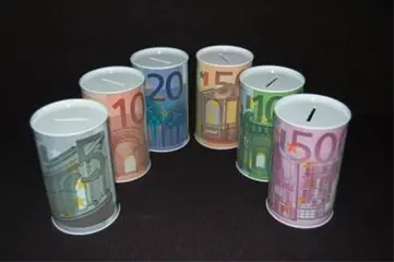 Spaarpotten van blik