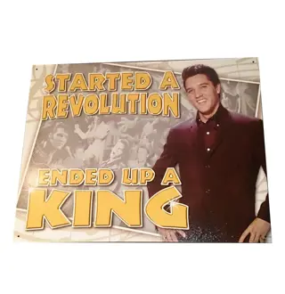 Metal Poster Elvis Presley Started A Revolution