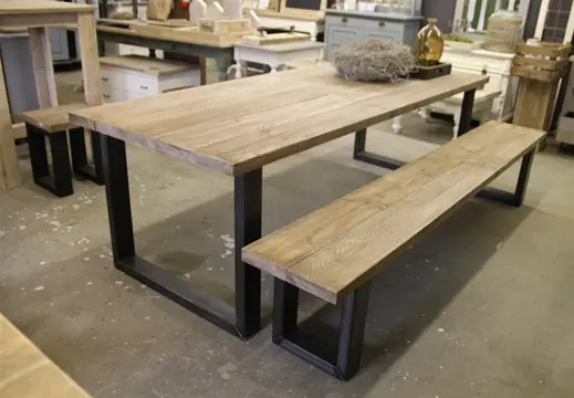 Industrieel tafel balken oud hillshome