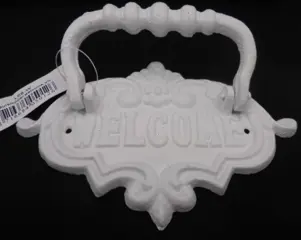 GIETIJZEREN DEURKLOPPER WELCOME WIT NIEUW