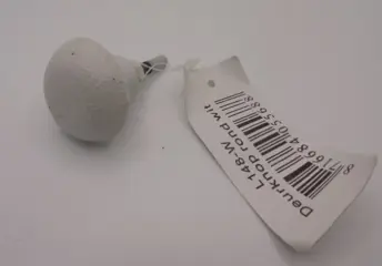 GIETIJZER DEURKNOP KASTKNOP ROND WIT 3 CM NIEUW