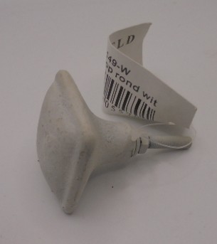 GIETIJZER DEURKNOP KASTKNOP VIERKANT WIT 3,5 CM NIEUW